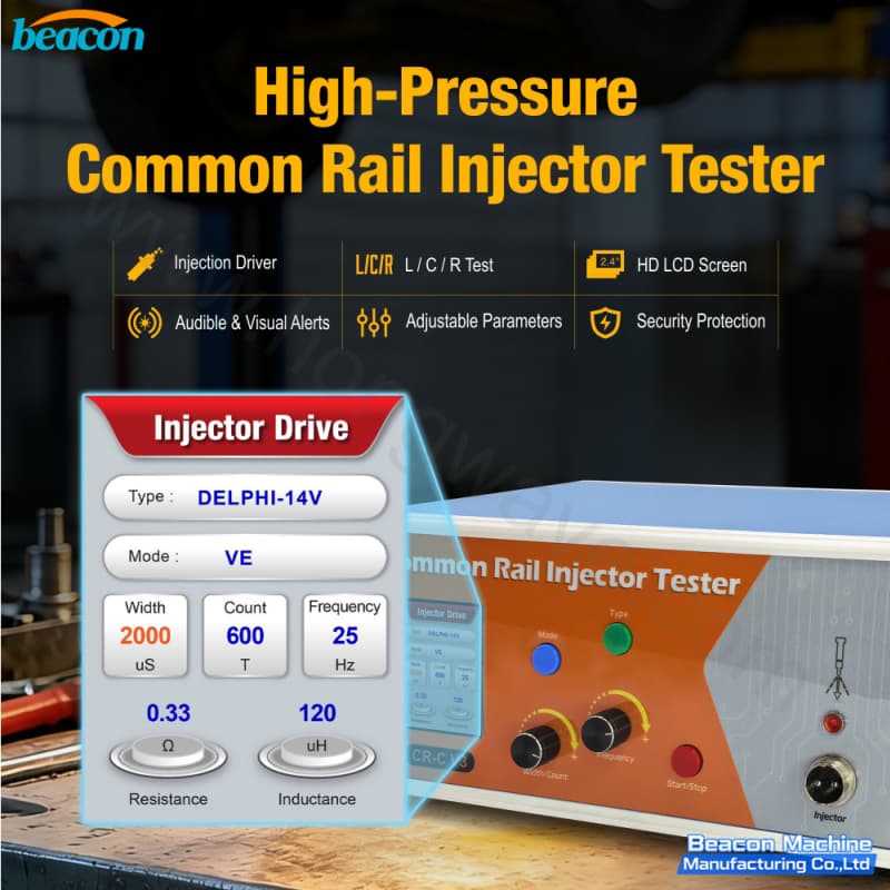 {BEACON MACHINE CRI808S Портативный генератор импульсов для проверки дизельных форсунок Common Rail | Тестер форсунок Common Rail}