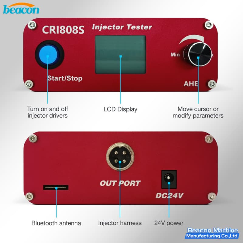 {BEACON MACHINE CRI808S Портативный тестер для диагностики и проверки дизельных форсунок Common Rail | Тестер форсунок Common Rail}