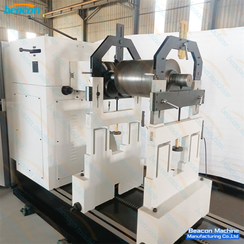 ultra heavy duty driveshaft balancing machine for large industrial shaft vibration correction