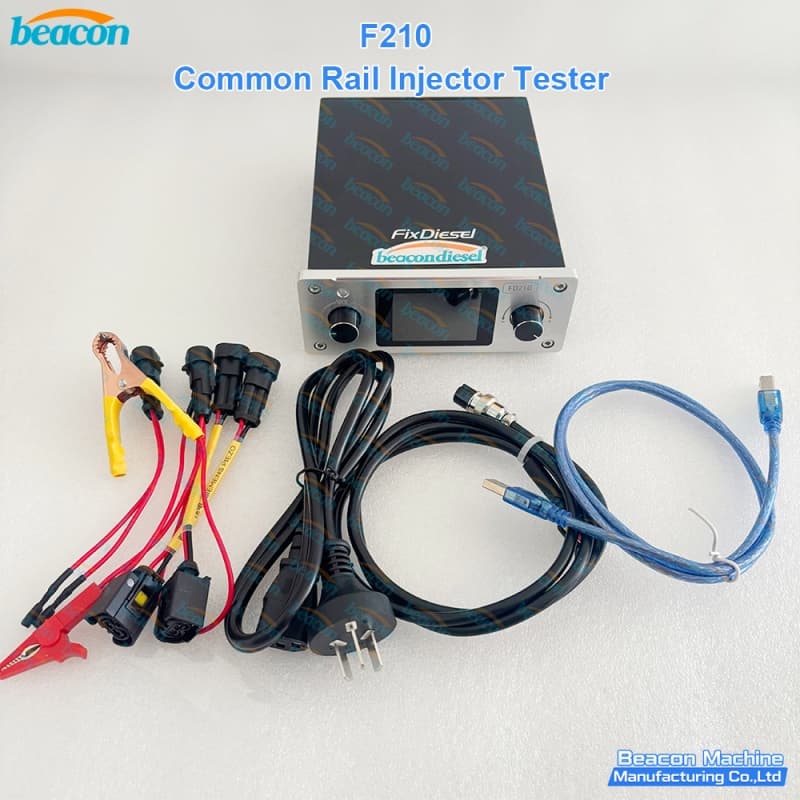 Comprobador de inyectores common rail F210 pantalla a color y dos mandos rotativos Beacon Machine